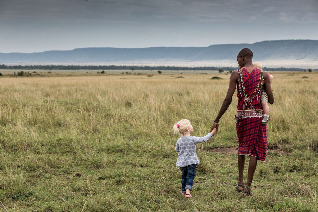 Ethan and Emma on assignment in the Masai Mara with Julius